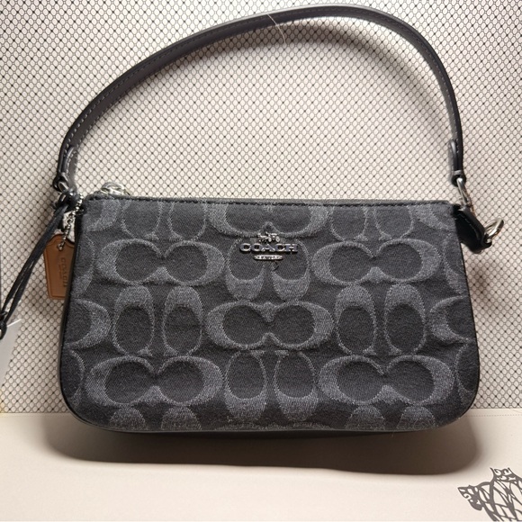 Coach Black Signature Jacquard Mini Shoulder Bag with Tan Hangtag NWT - Picture 3 of 15